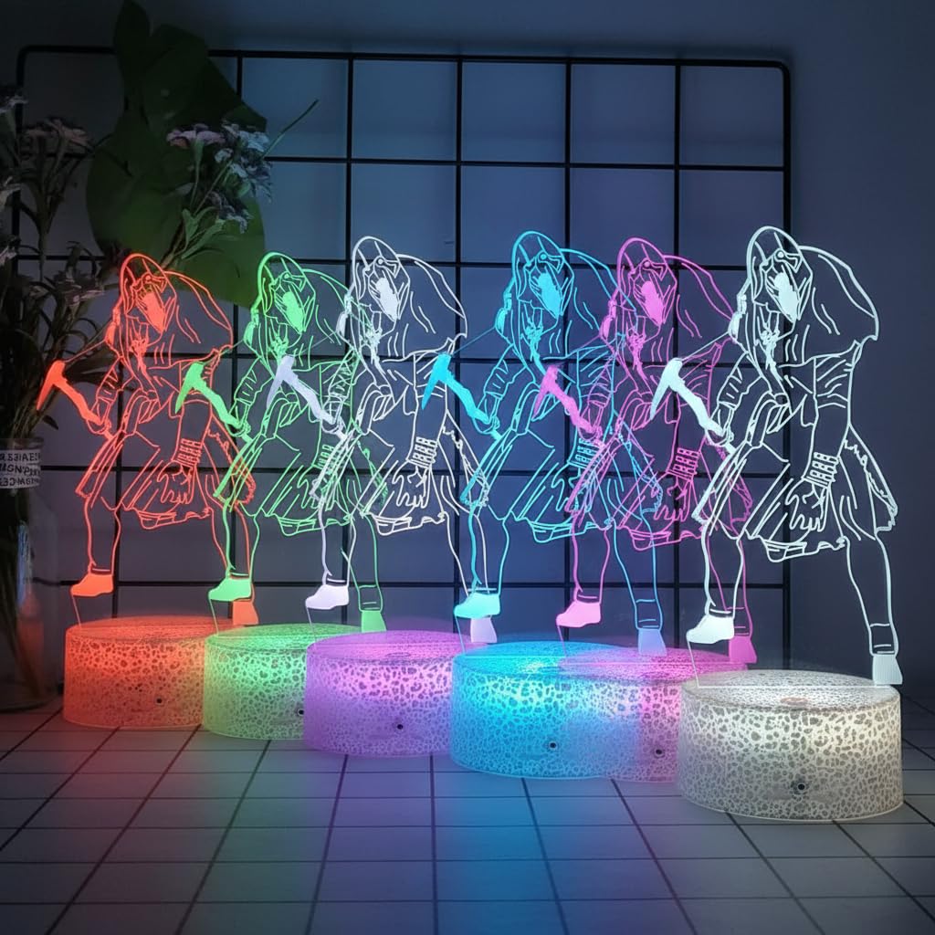 Mzcyfuy 3D Night Light, Killer Role, 16 Color Changing Cartoon USB